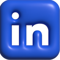 Blue 3D LinkedIn Icon